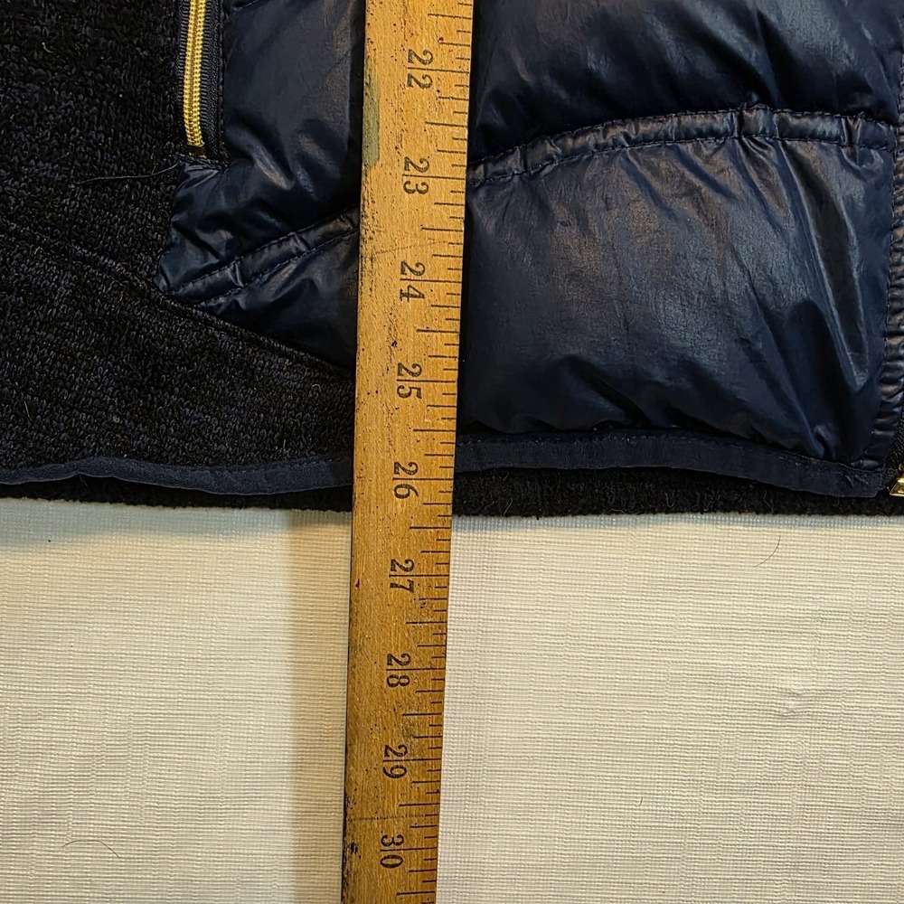 Levi Women's Puffer Coat S Navy Long Jacket Hooded Faux Fur urban utility scandi - Picture 5 of 12